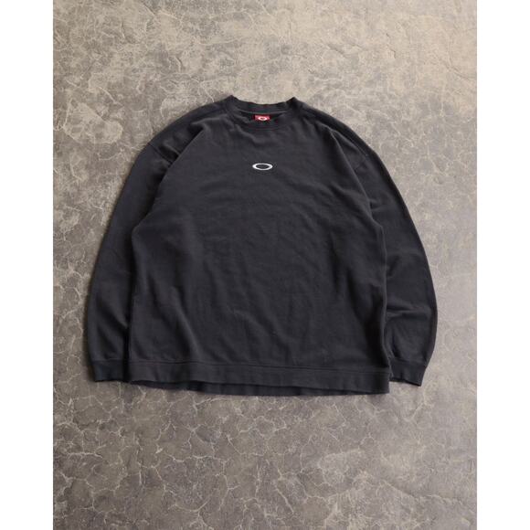 Vintage Oakley Software Y2K 90s 00s Oakley O Black Crewneck